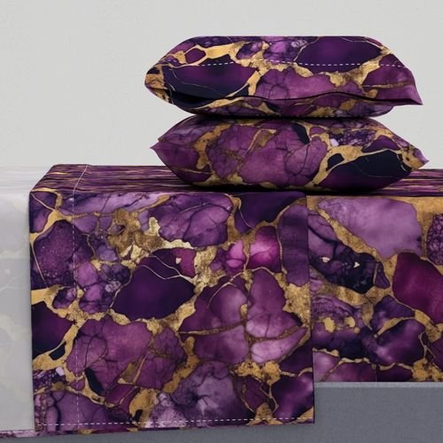 Amethyst and Gold Alcohol Ink 4 Decor Collection Interior Collection marbled pattern sheet set design