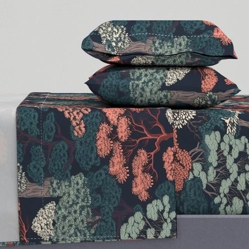 Japanese Tranquility Garden Endless Forest Interior Collection Decor Collection japanese forest sheet set design
