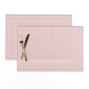 Dusty Rose Pinstripe in an English Country Garden Interior Collection Interior Collection pink stripes placemat design