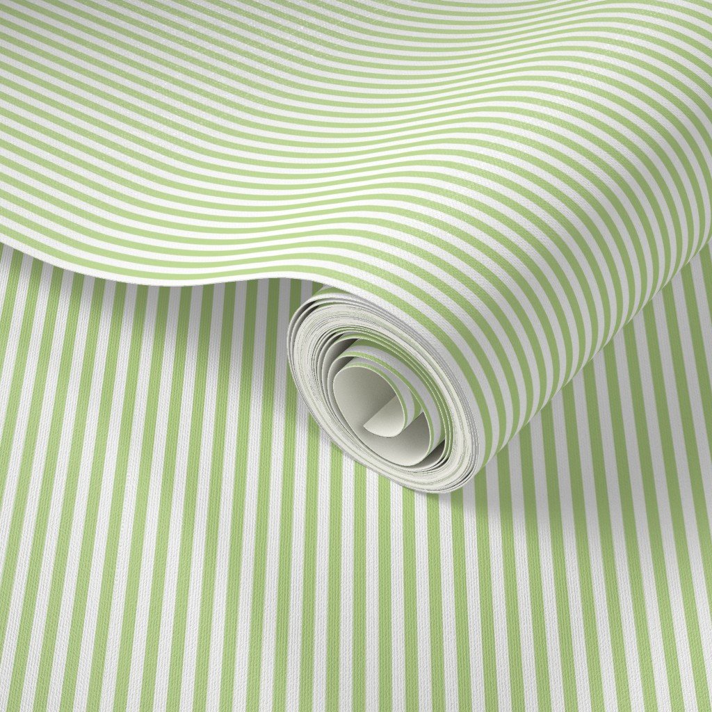 Grass Cuttings Green Pinstripe with White Pinstripes Dad Edit Home Styling Collection Home Decor Collection earthy wallpaper