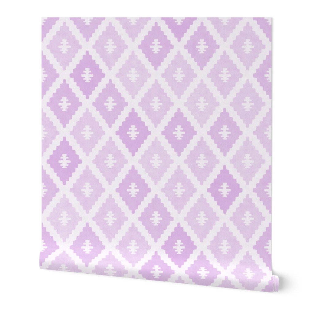 Large Sun Faded Mediterranean Diamond Pattern in Petal Orchid Pink Design Collection Design Collection pastel pink wallpaper