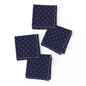 Mini Hot Pink Polkadots on Navy Blue Decor Collection Decor Collection navy and pink napkins design