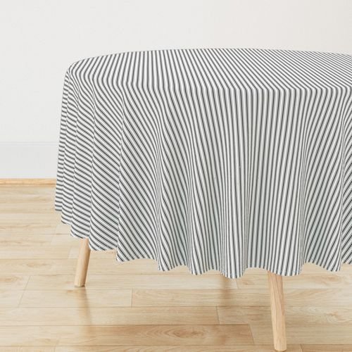 Mattress Ticking Narrow Striped Pattern in Dark Black and White Home Decor Collection Decor Collection mattress ticking tablecloth design