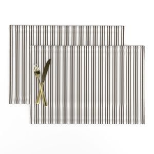 Trendy Large Brown Coco Pastel Brown French Mattress Ticking Double Stripes Home Decor Collection Home Styling Collection brown ticking placemat design