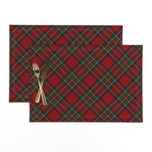 Royal Stewart Tartan Stuart Clan Plaid Tartan Home Decor Collection Interior Collection stewart tartan placemat design