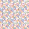 Soft Watercolor Quilted Patchwork Triangles in Peach Lavender and Sage
