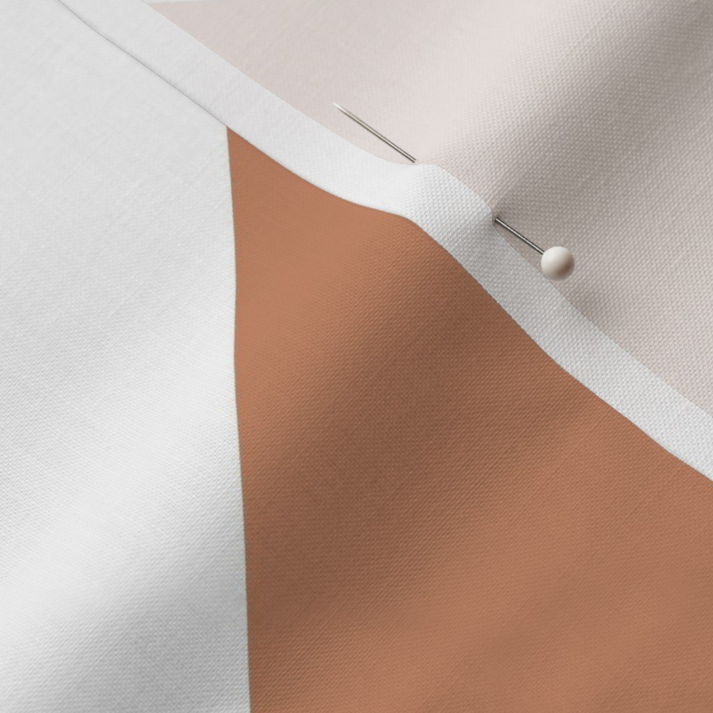 Bold Soft Clay and White Oversized Geometric Diamond Fabric soft clay fabric