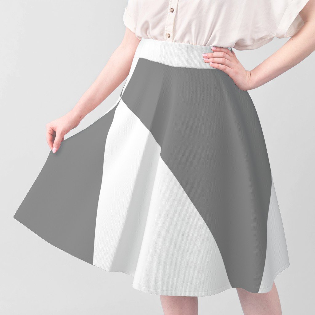 Bold Mid Gray and White Oversized Geometric Diamond Fabric mid gray fabric