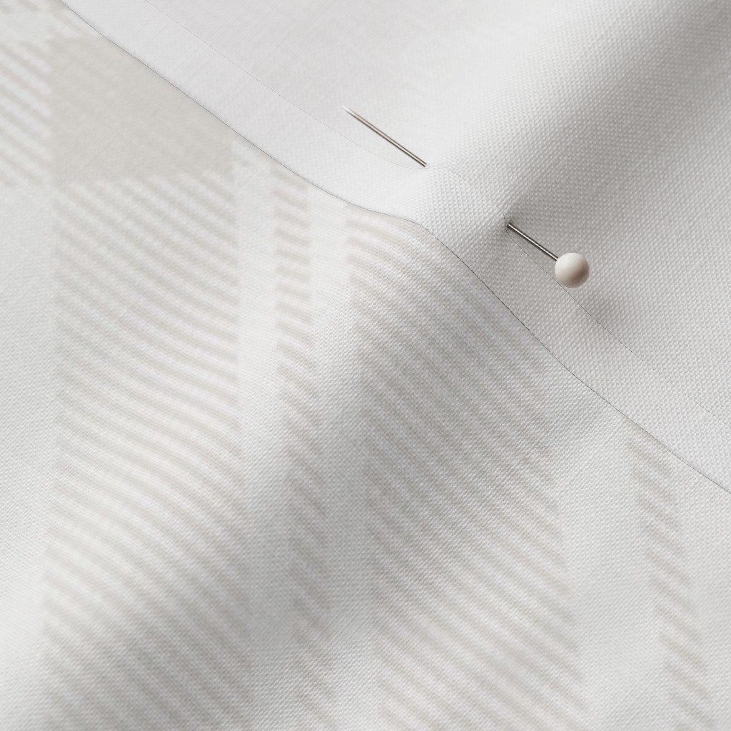 Soft Bone White Large Traditional Tartan Plaid Pattern Diagonal 45 Deg Fabric beige plaid fabric
