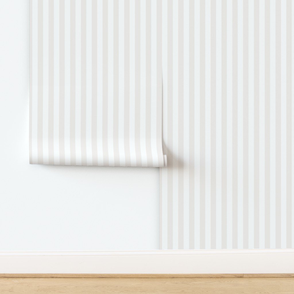 1 Inch Bone White Classic Stripe Pattern Interior Collection design