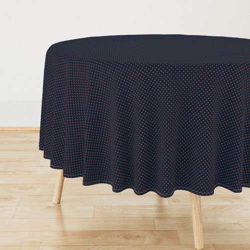 Micro Navy and Orange Polka Dots Design Collection Decor Collection orange dots tablecloth design
