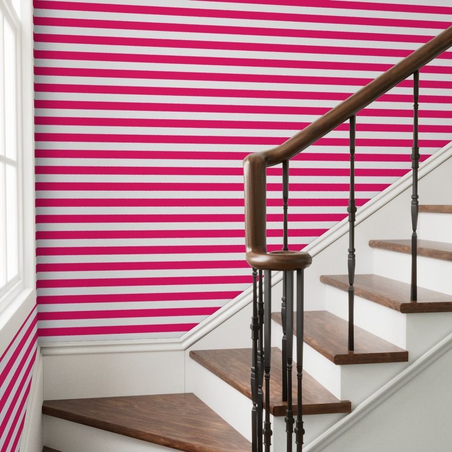 Florida Flamingo Pink Horizontal Tent Stripes Florida Colors of the Interior Collection Home Decor Collection florida flamingo pin wallpaper