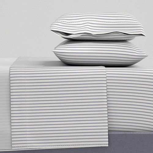 Micro Stressed Blue Denim Mattress Ticking Interior Collection Home Styling Collection faded blue sheet set design