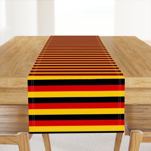 German Flag Colors Red Gold and Black 1 Inch Horizontal Stripes Home Styling Collection Design Collection patriotic stripes table runner design