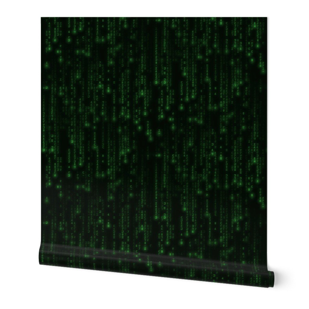Neon Green Digital Rain Computer Code Decor Collection Decor Collection code wallpaper