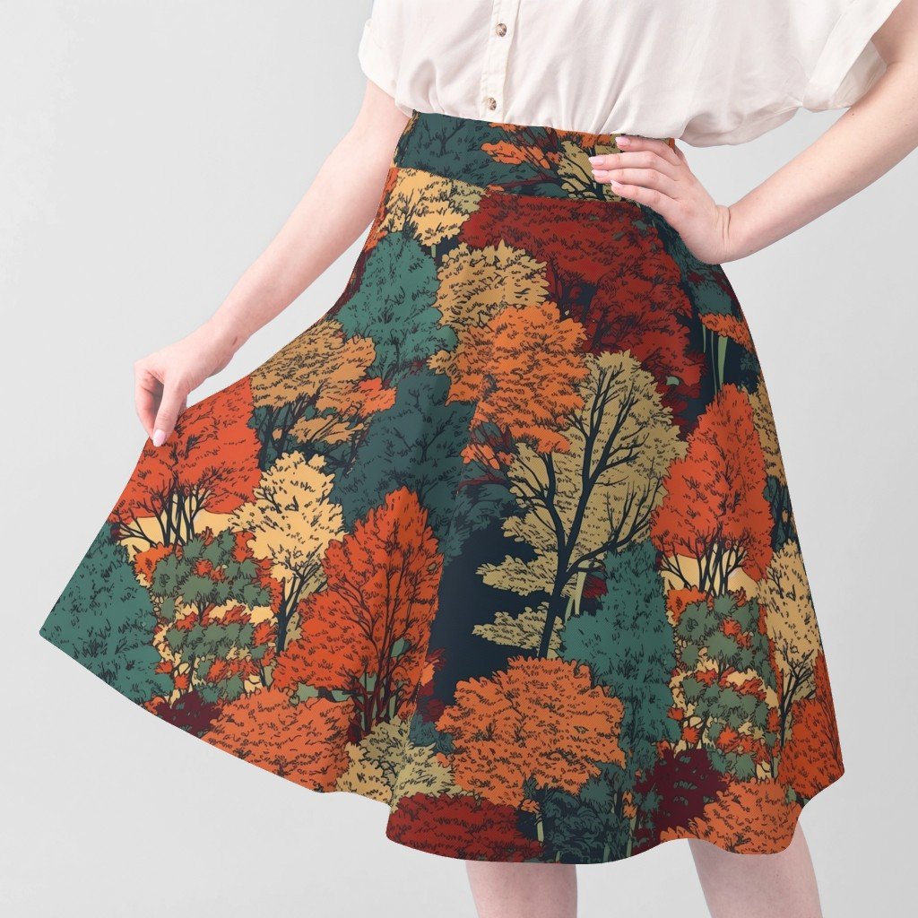 New England Endless Forest Fall Trees Home Styling Collection Home Styling Collection fall garden fabric