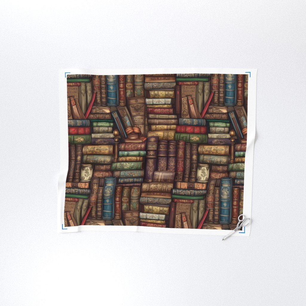 Stacked Bound Vintage Books on Library Book Shelf Decor Collection Home Decor Collection leather books fabric