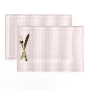 Soft Blush Pink Pinstripe in an English Country Garden Interior Collection Home Decor Collection pink stripes placemat design