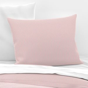 Dusty Rose Pinstripe in an English Country Garden Interior Collection Interior Collection soft pink pillow sham design