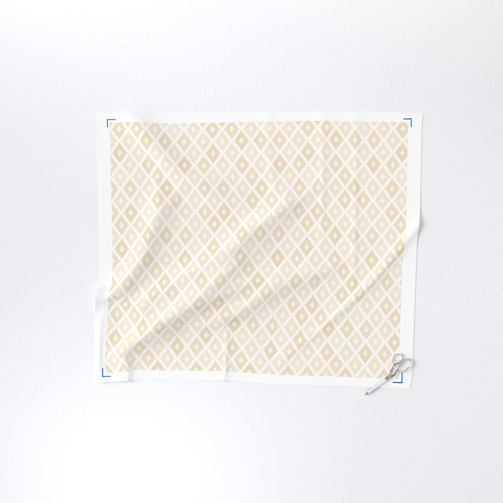 Small Sun Faded Mediterranean Diamond Pattern in Golden Sand Beige Design Collection Home Decor Collection faded yellow fabric