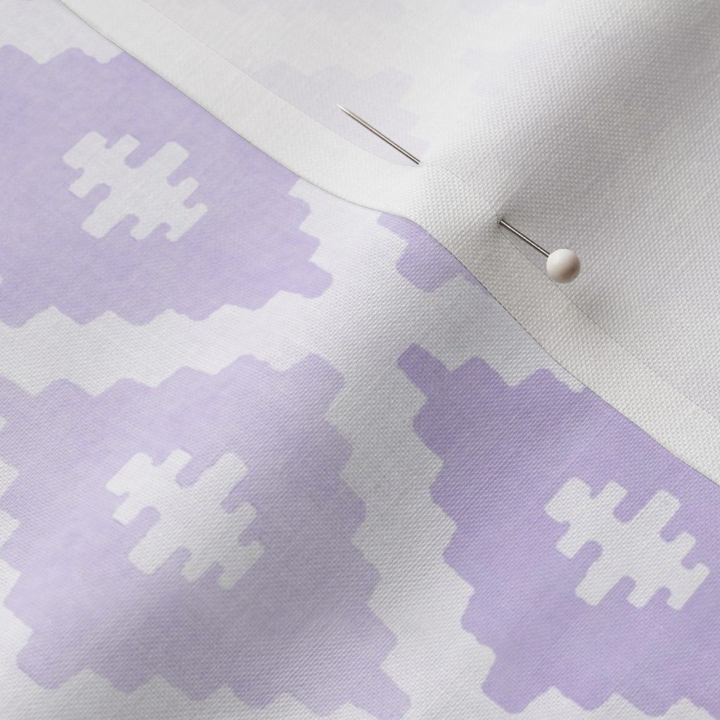 Small Sun Faded Mediterranean Diamond Pattern in Soft Orchid Lavender Decor Collection Interior Collection dusty lilac fabric