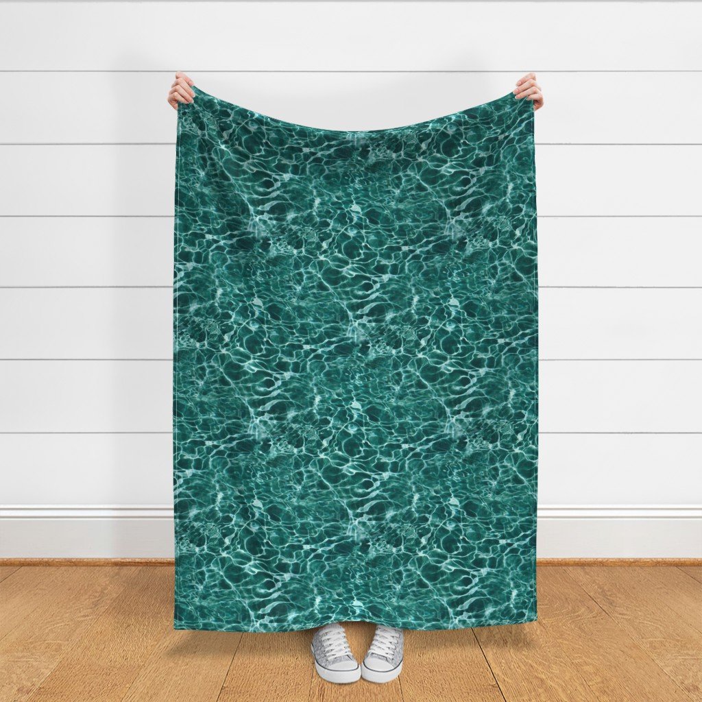 Bora Bora Lagoon Blue Water Ripples Design Collection Design Collection blue green fabric