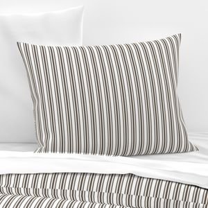 Trendy Large Brown Coco Pastel Brown French Mattress Ticking Double Stripes Home Decor Collection Home Styling Collection coco and white pillow sham design