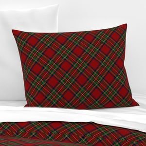 Royal Stewart Tartan Stuart Clan Plaid Tartan Home Decor Collection Interior Collection stuart tartan queen pillow sham design
