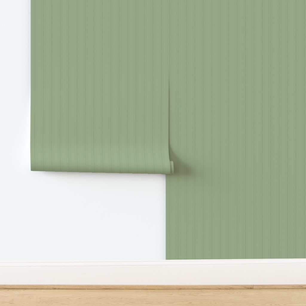Tonal Sage Green Tailored Ticking Stripe Cottage Farmhouse Small Scale Interior Collection design