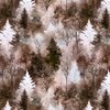 Small Endless Winter Tree Dreamscape Trees in Earthy Misty Forest