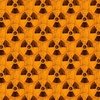 Burnt Orange and Black Radiation Warning Grunge Pattern