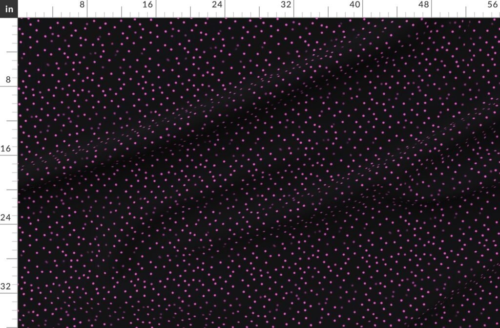 Halloween Enchanted Glow Pink Black Seamless Pattern Fabric design