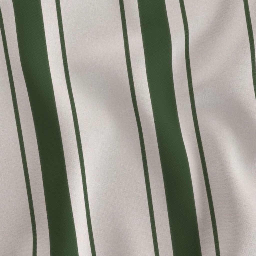 Forest Green Antique Vintage Mattress Ticking Stripe on Cream Decor Collection Home Decor Collection green and cream fabric