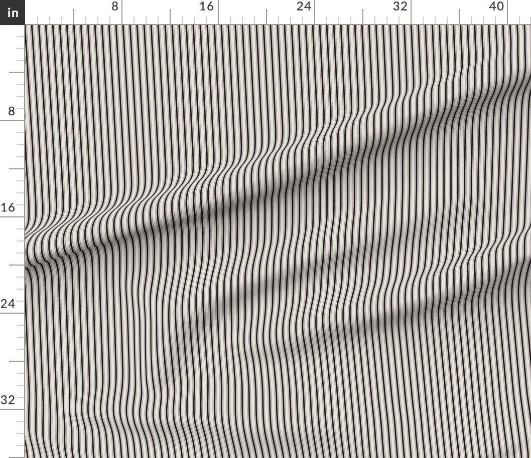 Micro Coal Black Antique Vintage Mattress Ticking Stripe on Cream Design Collection Home Styling Collection micro coal black fabric