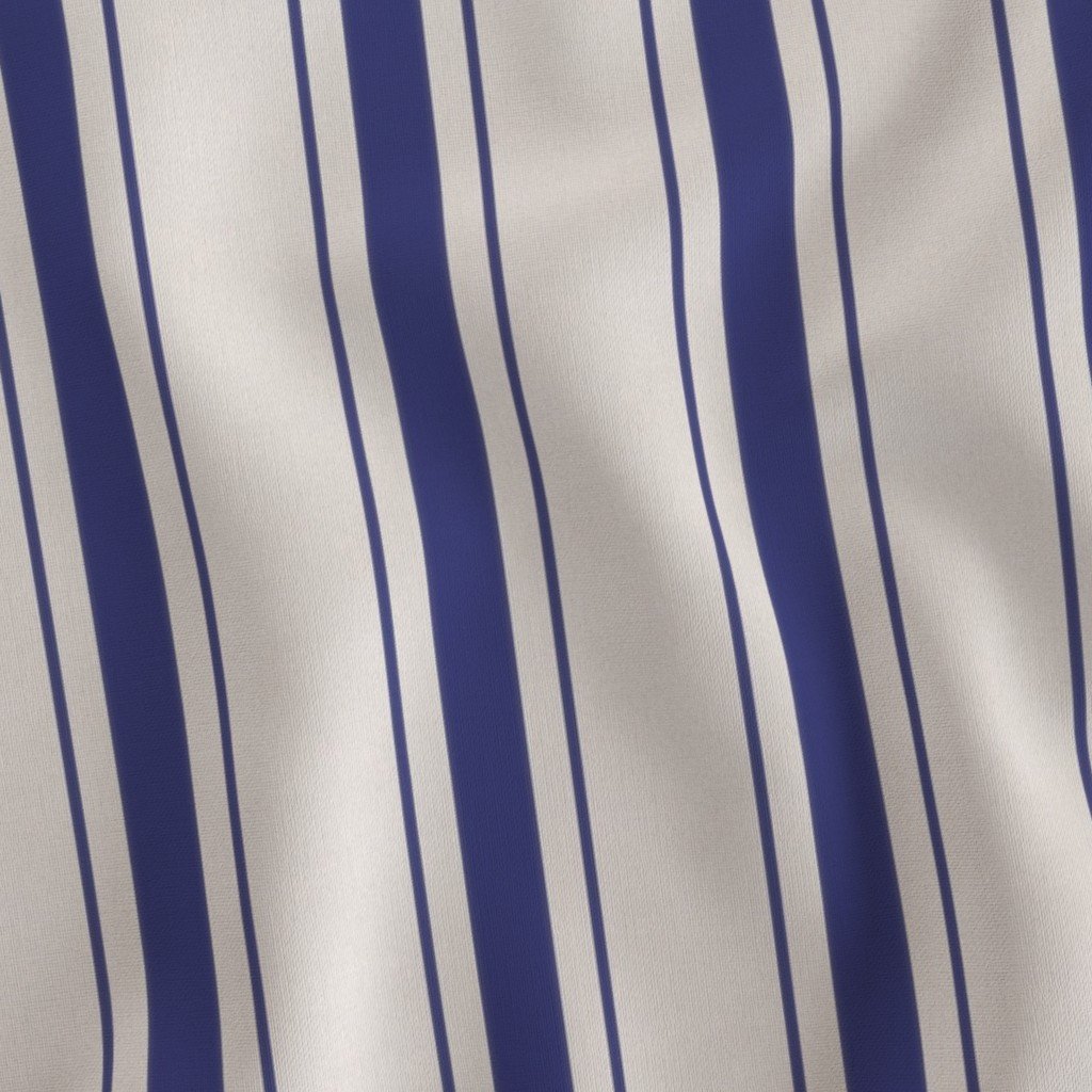 Medium Cornflower Blue Antique Vintage Mattress Ticking Stripe on Cream Home Decor Collection Home Styling Collection antique stripe fabric