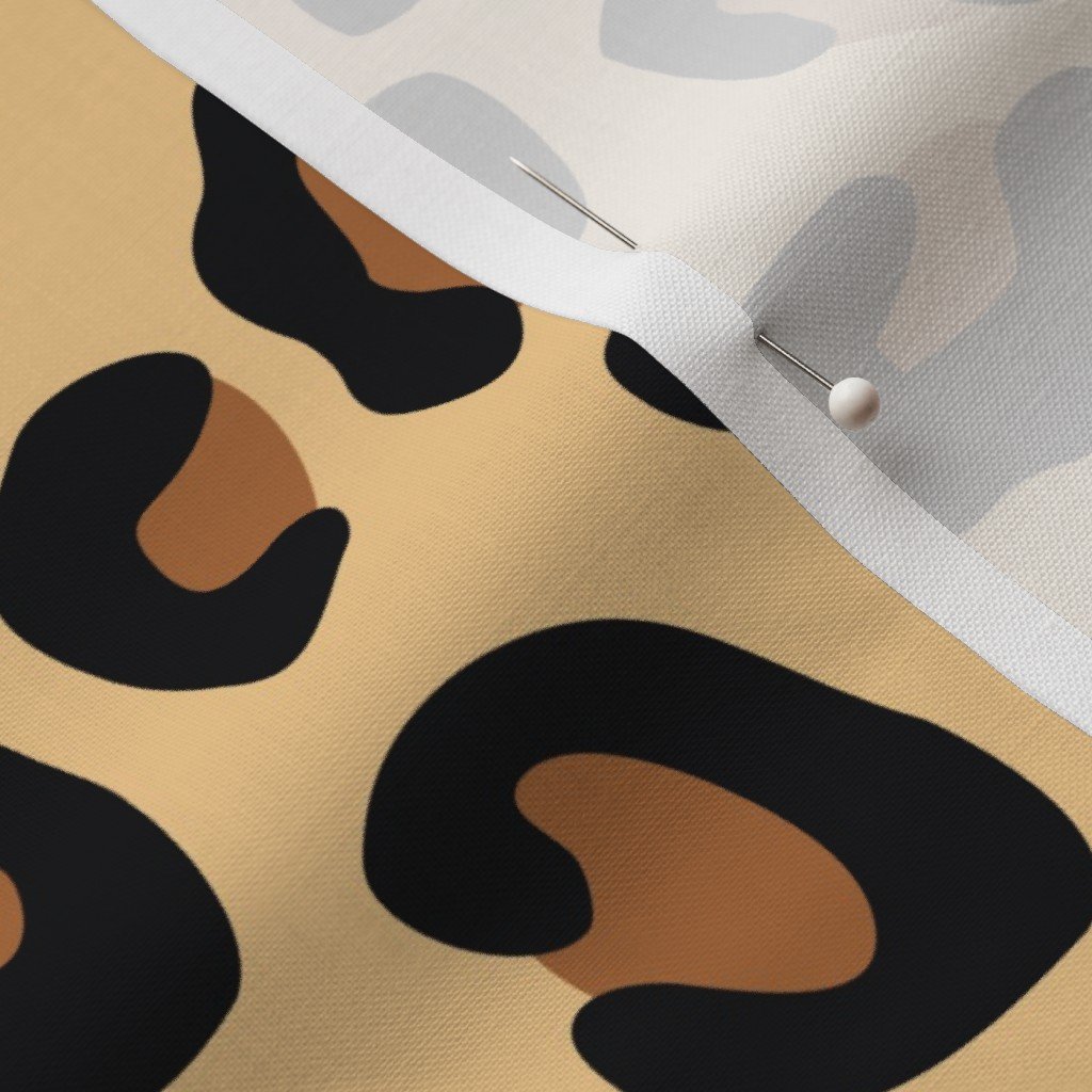 Large Classic Tan and Black Leopard Fur Spots Fabric fur spots fabric