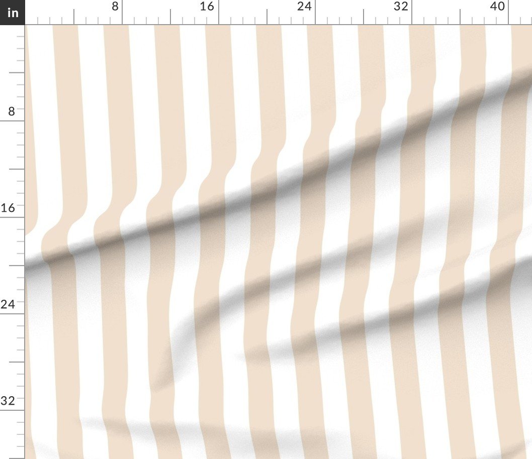 Classic 2 Inch Natural and White Modern Cabana Upholstery Stripes Interior Collection Interior Collection cabana stripe fabric
