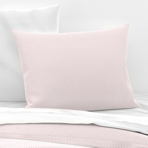Soft Blush Pink Pinstripe in an English Country Garden Interior Collection Home Decor Collection soft pink pillow sham design