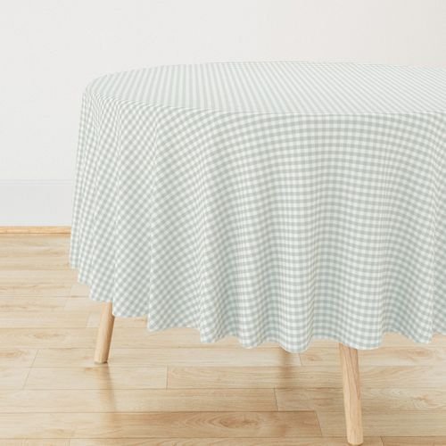 Pale Sage Gingham Check Plaid Pattern Design Collection Home Styling Collection cottage tablecloth design