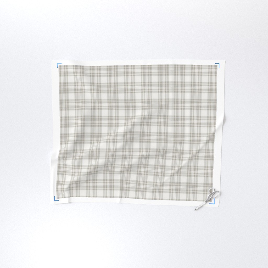 Cool Greige Small Traditional Tartan Plaid Pattern Home Styling Collection Decor Collection small scale fabric