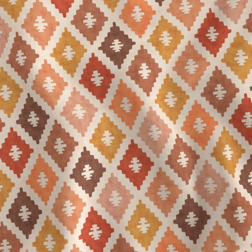 Hotel Cala Sol Sun Bleached Vintage Diamond Textile Design Collection Home Styling Collection warm tone fabric