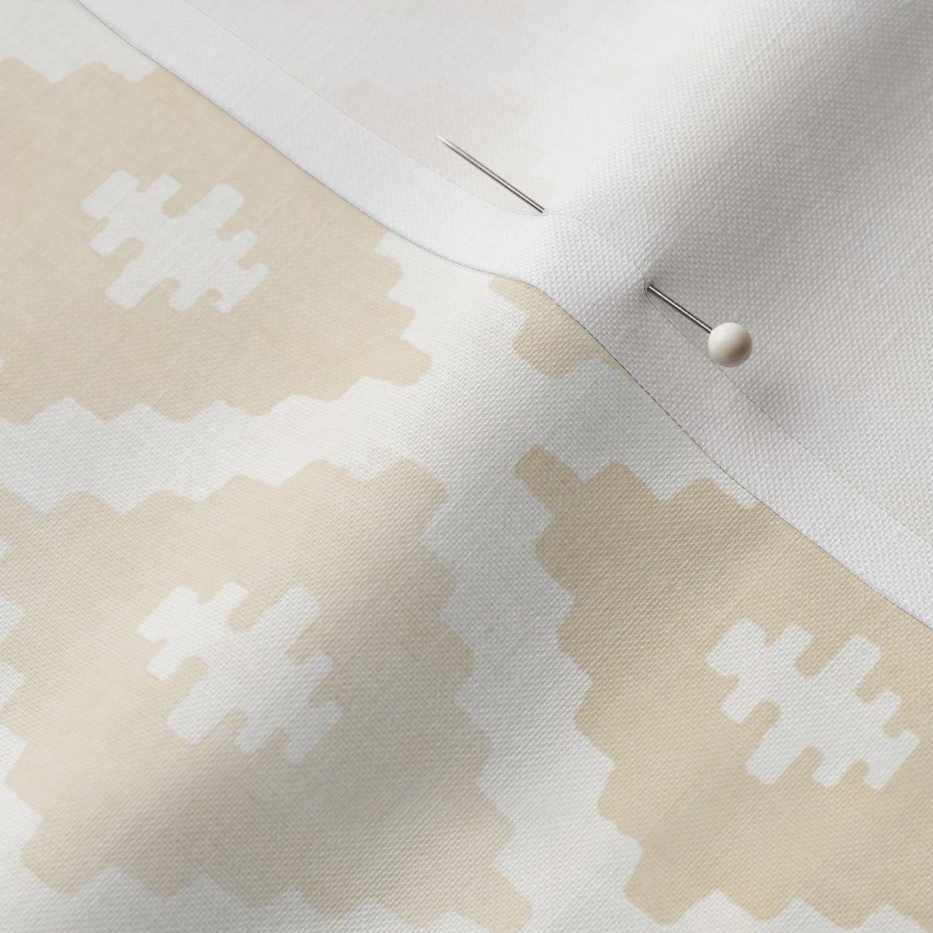 Small Sun Faded Mediterranean Diamond Pattern in Golden Sand Beige Design Collection Home Decor Collection muted mustard fabric
