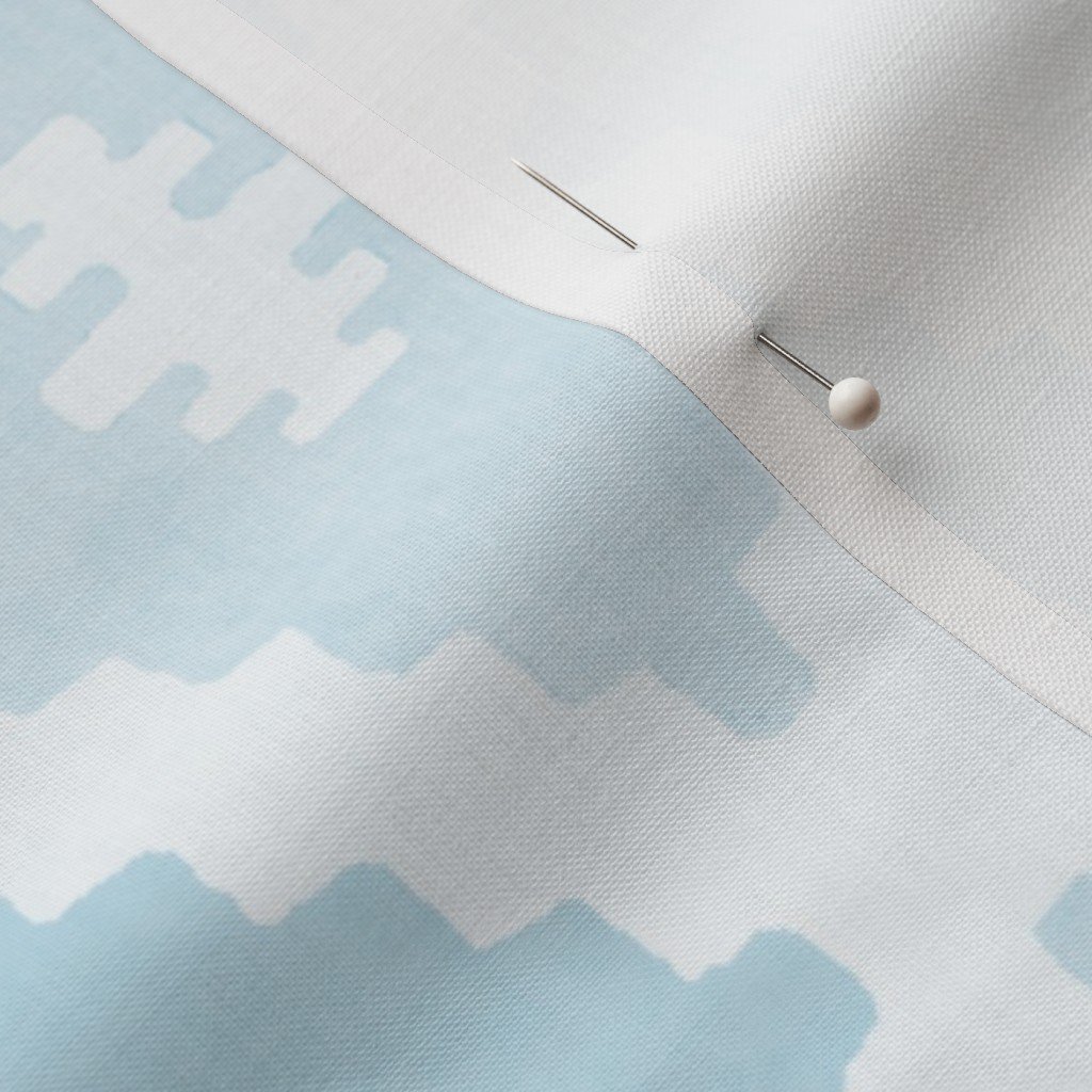 Large Sun Faded Mediterranean Diamond Pattern in Powder Sky Blue Home Styling Collection Home Decor Collection faded blue fabric