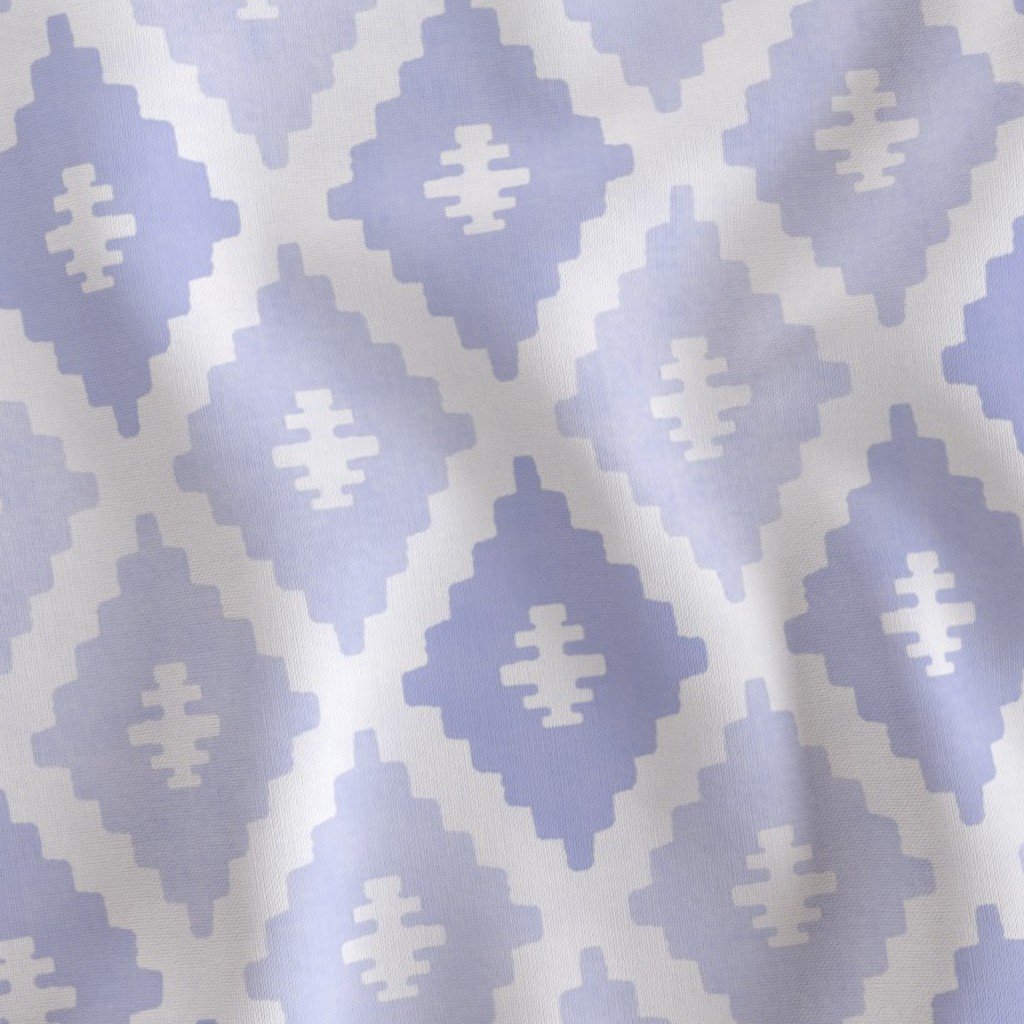 Large Sun Faded Mediterranean Diamond Pattern in Lavender Mist Blue Decor Collection Home Decor Collection faded blue fabric