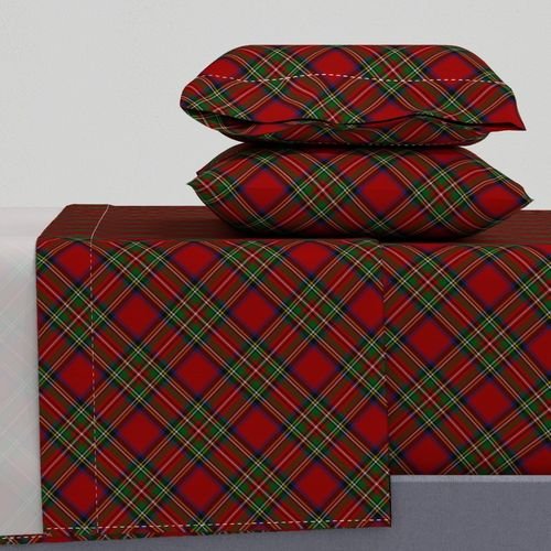 Royal Stewart Tartan Stuart Clan Plaid Tartan Home Decor Collection Interior Collection red plaid sheet set design