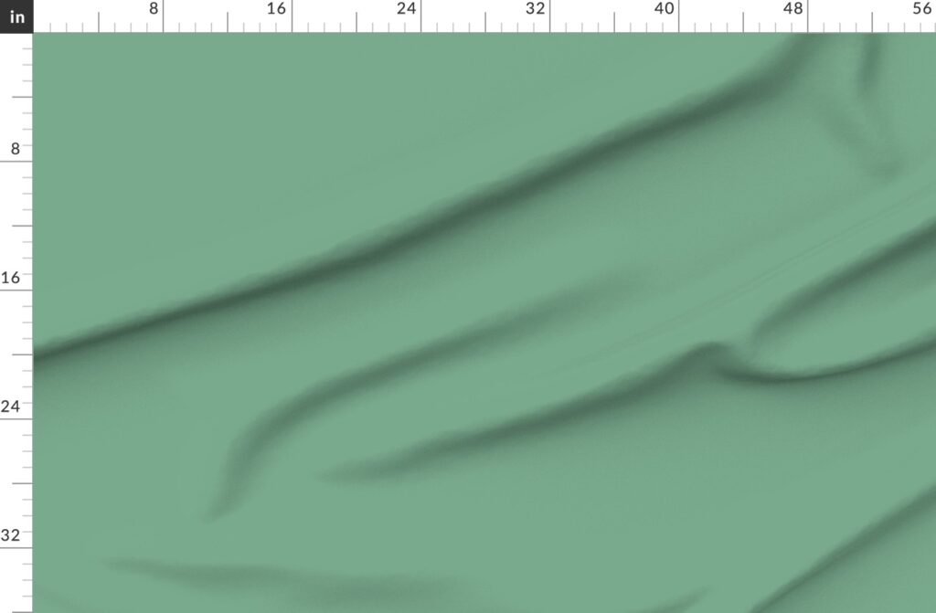 Modern Fresh Sage Green Solid Color 78A98C Fabric design