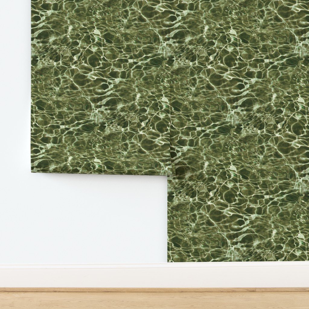 Isla Holbox Seagrass Shallows Water Ripples Wallpaper design