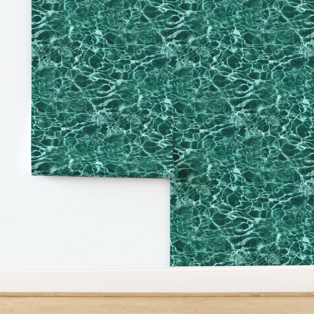 Sardinia Cala Luna Teal Water Ripples Wallpaper design