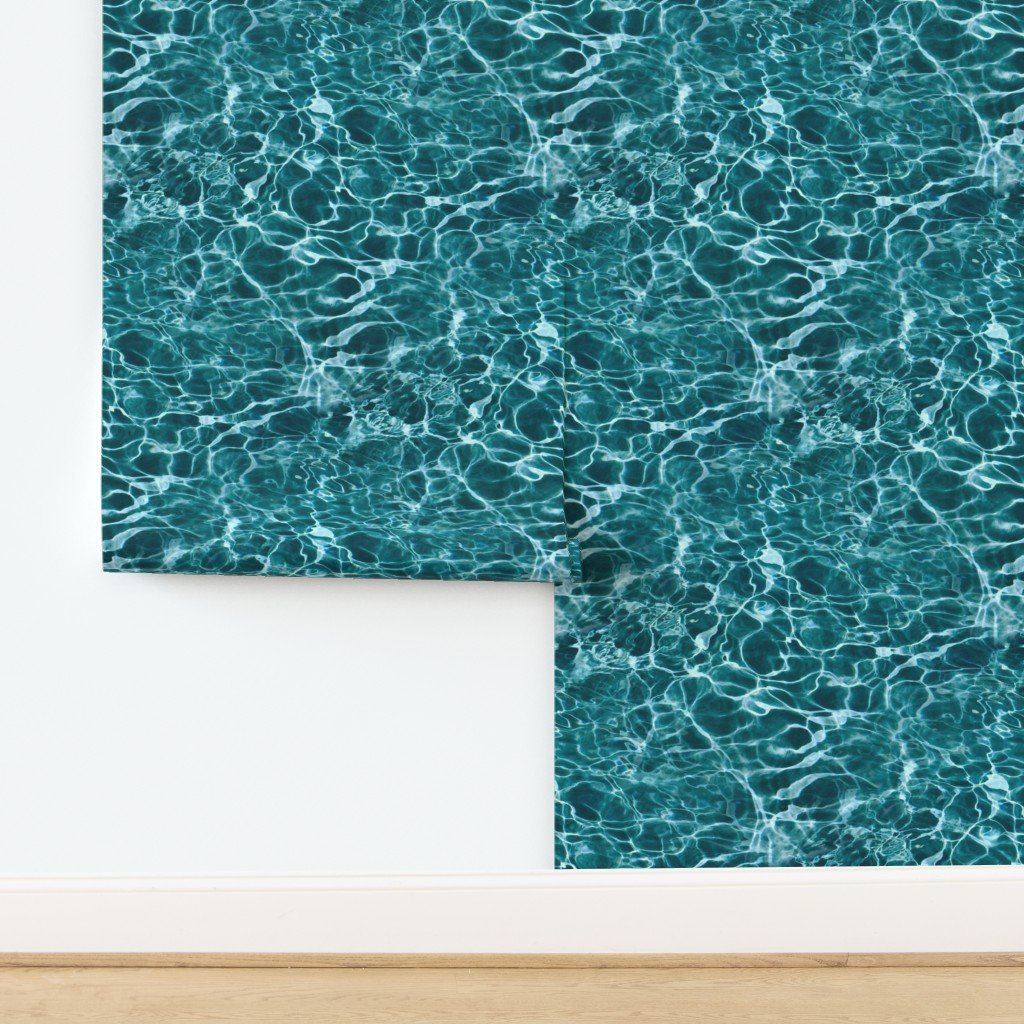 Exuma Sapphire Shallows Water Ripples Wallpaper design