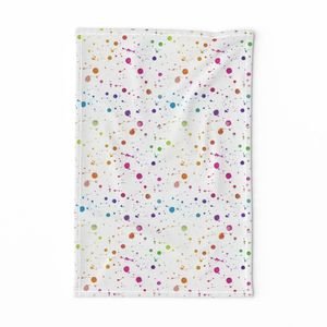 Rainbow Bright Pastel Watercolor Drops Splatters and Dribbles Interior Collection Home Decor Collection pastel splatters tea towel design